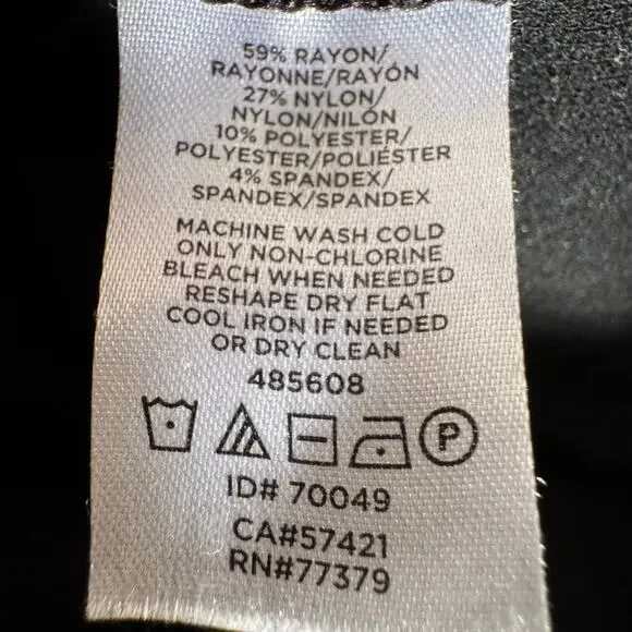 Ann Taylor High Rise Leggings Black and Gray Medium Ankle Length Size Medium - Picture 6 of 7